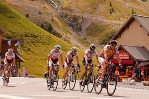 Linksaf de Galibier op